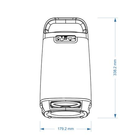 Blavec Głośnik Bezprzewodowy Bluetooth TWS Karaoke 160W z Mikrofonem