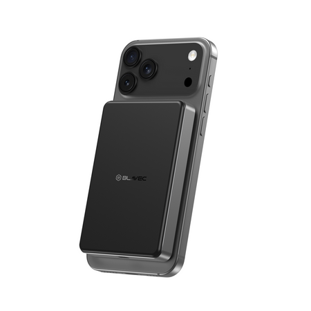 Blavec Power Bank 10000mAh BJ-05 Ultra Fast 16mm - Typ C - Qi2.2 25W + PD 45W magnetyczny indukcyjny Magsafe 2 w 1 (PBBJ05-QI22MC10B) czarny