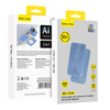 Blavec Power Bank 5000mAh BJ-04 Ultra Slim 7,8mm - Typ C - 22,5W magnetyczny indukcyjny Magsafe 3 w 1 (PBBJ04-MC5LB) jasnoniebieski szklany