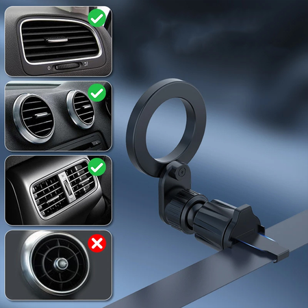 Blavec Autohalterung fürs Telefon BH-03 Magnetisch Ring fürs Lüftungsgitter - Schwarz