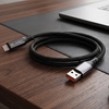 Blavec Zumi Kabel geflochten - USB auf Typ C - QC 30W 3A LCD-Display 1 Meter Apple CarPlay/Android Auto (CZU-UC3B10) schwarz