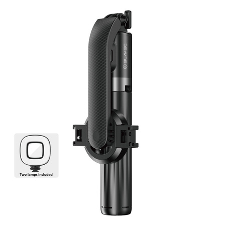 Blavec Selfie-Stick Aluminium Fusion MagSafe-kompatibel + Fernbedienung + 2 Lampen 1,4 m