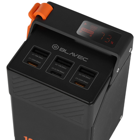 Blavec Power Bank 50000mAh BJ-50 Tytan 100W - 3x Typ C + 3x USB-A (PBBJ50C) czarny