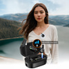 Blavec Kabelloses Krawattenmikrofon MK-02 ClipGo x2 fürs Telefon USB-C Lightning BT - Schwarz