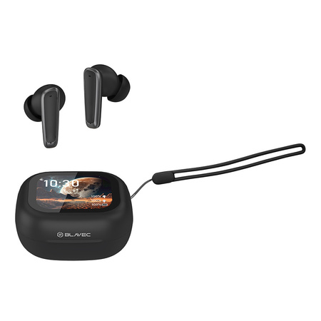 Blavec Bluetooth-Kopfhörer TWS BW-07 Live mit LCD-Display - Schwarz