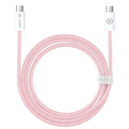 Blavec Kabel Candy mit Geflecht USB-C auf USB-C PD 60W 3A 3 m - Rosa