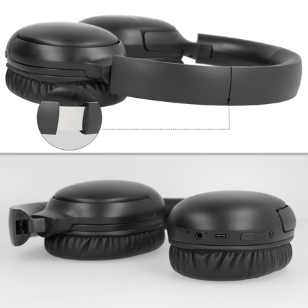 Blavec Słuchawki nauszne Bluetooth BO-12 Bass Master ANC (BO12-B) czarne