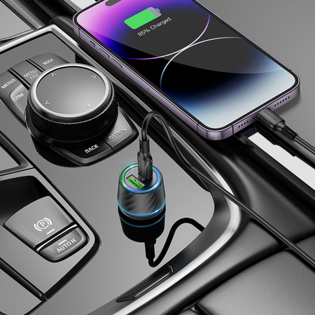 Blavec Ładowarka Samochodowa Carbon USB-C PD 48W 3A
