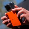 Blavec Magnetische Powerbank fürs Telefon BJ-05 Ultra Fast 10000 mAh 25W 2in1 kompatibel mit MagSafe USB-C - Orange Aluminium
