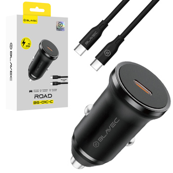 Blavec Autoladegerät BS-01C-C Road - Typ C - PD 20W mit Kabel Typ C auf Typ C (CCBS01CCR-CB) schwarz