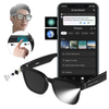 Intelligente KI-Brille mit Kamera, ChatGPT, Mikrofon und Live-Übersetzung + Etui