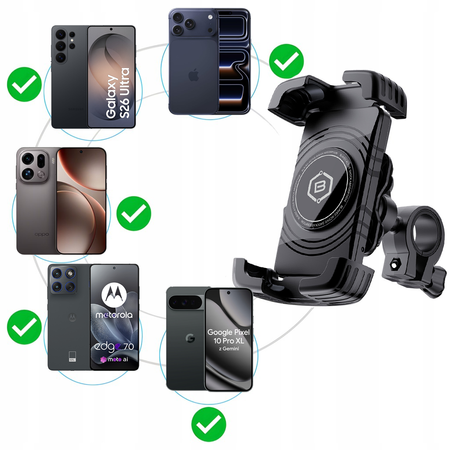 Blavec Fahrrad-/Motorradhalterung fürs Telefon BVC-01 Velo für den Lenker - Schwarz