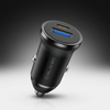 Blavec Autoladegerät BS-01B-C Road - USB + Typ C - QC 3.0 18W PD 20W mit Kabel Typ C auf Typ C (CCBS01BCR-UCB) schwarz