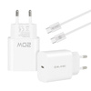 Blavec Netzladegerät BC-9 USB-C PD 20W 3A mit USB-C-Kabel - Weiß