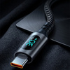 Blavec Zumi Kabel geflochten - USB auf Typ C - QC 30W 3A LCD-Display 1 Meter Apple CarPlay/Android Auto (CZU-UC3B10) schwarz