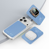 Blavec Power Bank 5000mAh BJ-04 Ultra Slim 7,8mm - Typ C - 22,5W magnetyczny indukcyjny Magsafe 3 w 1 (PBBJ04-MC5LB) jasnoniebieski szklany