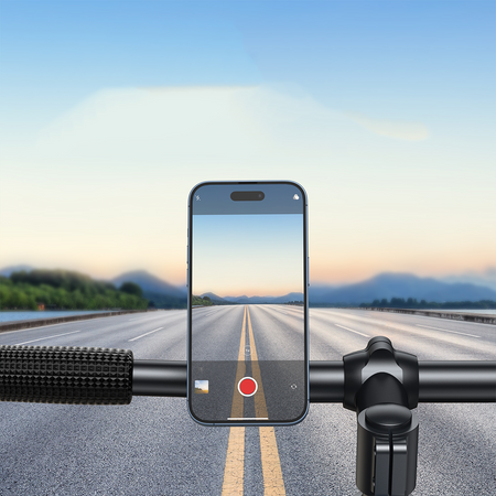 Blavec Fahrrad-/Motorradhalterung fürs Telefon BV-03 Velo Quick Lock kompatibel mit MagSafe für den Lenker - Schwarz