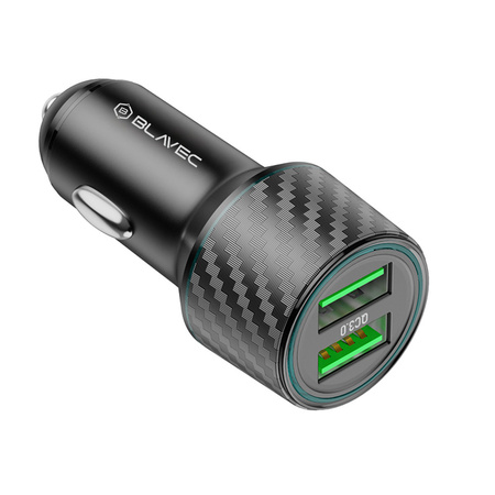 Blavec Auto-Ladegerät BS21A Carbon 2xUSB QC 3.0 36W 3A