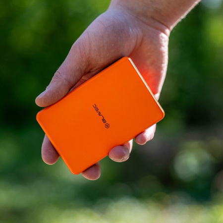Blavec Magnetische Powerbank fürs Telefon BJ-05 Ultra Fast 10000 mAh 25W 2in1 kompatibel mit MagSafe USB-C - Orange Aluminium