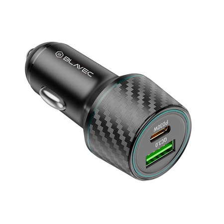 Blavec Ładowarka Samochodowa Carbon USB-C PD 48W 3A