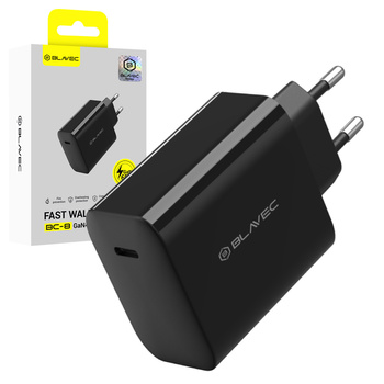 Blavec Netzladegerät BC-8 GaN4 USB-C PD QC 65W 3A - Schwarz