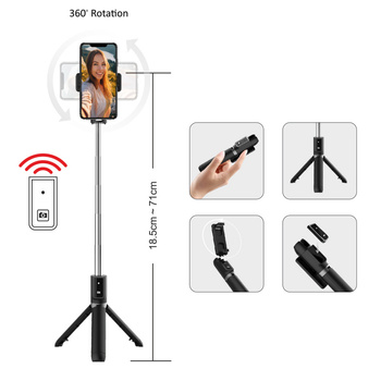 Selfie Stick Coco tripod + pilot 0,7 metra - czarny