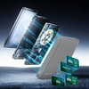 Blavec Power Bank 10000mAh BJ-04 Slim 13,5mm - Typ C - 22,5W magnetyczny indukcyjny Magsafe 3 w 1 (PBBJ04-MC10G) szary