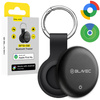 Blavec GPS-Tag BTG-02 – Dual-Bluetooth-Tracker für Apple & Android + Hülle mit Schlüsselring (BTBTG02-KB), Schwarz