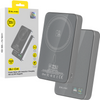 Blavec Magnetische Powerbank fürs Telefon BJ-04 10000 mAh 22,5W 3in1 kompatibel mit MagSafe USB-C - Grau