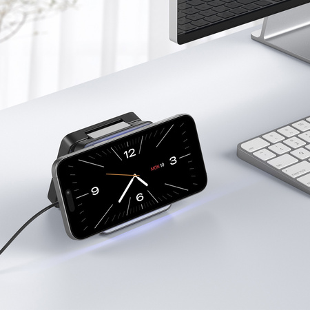 Blavec Ładowarka Indukcyjna BQI-04 Qi 15W 3w1 Magnetyczna kompatybilna z MagSafe UniCharge - Czarna