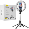 Blavec Ringlicht LED P-55 Aura 25 cm Selfie mit Tripod und Fernbedienung - Schwarz
