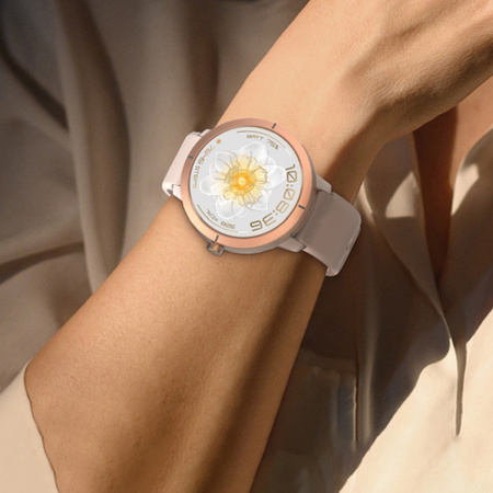 Blavec Smartwatch W-20 HD AMOLED GPS Voice Call + 2 Armbänder - Roségold