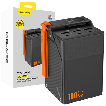 Blavec Powerbank 50000mAh BJ-50 Titan 100W - 3x Typ C + 3x USB-A (PBBJ50C) schwarz