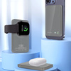 Blavec Power Bank 5000mAh BJ-04 Ultra Slim 7,8mm - Typ C - 22,5W magnetyczny indukcyjny Magsafe 3 w 1 (PBBJ04-MC5G) szary