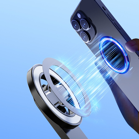 Blavec Selfie-Stick Aluminium Fusion P06 kompatibel mit MagSafe Tripod + Fernbedienung + Befestigung 1,34 m - Schwarz