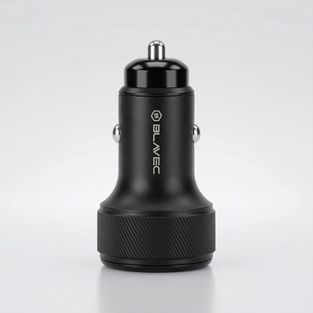 Blavec Autoladegerät BS-04B-C Volt - USB + Typ C - QC 3.0 48W mit Kabel Typ C auf Typ C (CCBS04BCV-UCB) schwarz