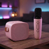 Blavec Kabelloser Lautsprecher Bluetooth WS-07 Karaoke Party 5W mit 2 Mikrofonen - Rosa