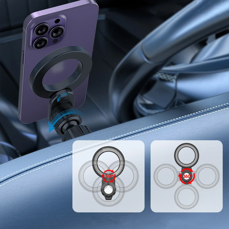 Blavec Autohalterung fürs Telefon BH-03 Magnetisch Ring fürs Lüftungsgitter - Schwarz