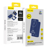 Blavec Magnetische Powerbank fürs Telefon BJ-04 10000 mAh 22,5W 3in1 kompatibel mit MagSafe USB-C - Marineblau Glas