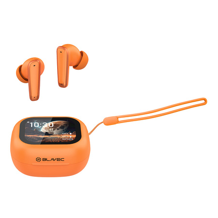Blavec Bluetooth-Kopfhörer TWS BW-07 Live mit LCD-Display - Orange