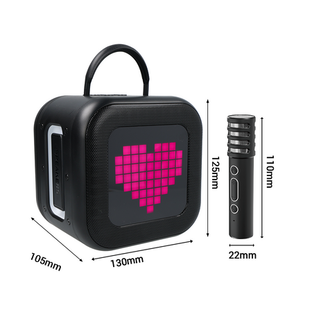 Blavec Głośnik Bezprzewodowy Bluetooth WS-09 Karaoke Fun 10W z 2 Mikrofonami i Wyświetlaczem - Czarny