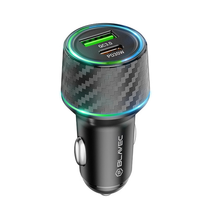 Blavec Ładowarka Samochodowa Carbon USB-C PD 48W 3A