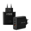 Blavec Ładowarka Sieciowa BC-11 GaN USB + 2xUSB-C QC PD 65W 3A - Czarna