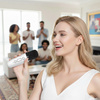 Blavec Kabelloser Lautsprecher Bluetooth WS-07 Karaoke Party 5W mit 2 Mikrofonen - Weiß