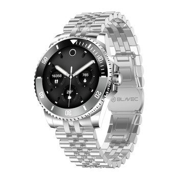 Blavec Smartwatch M-02 Business AMOLED Full Touch Voice Call - Silber