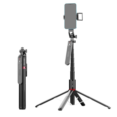 Blavec Selfie-Stick Aluminium Fusion + Fernbedienung + 1 Lampe 2,2 m