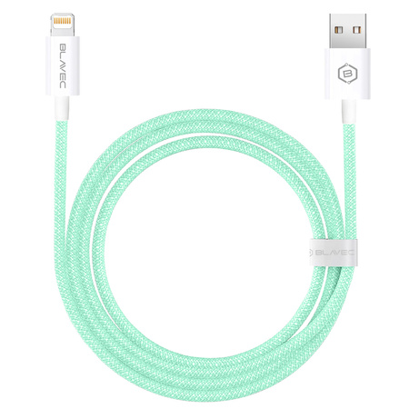 Blavec Kabel Candy mit Geflecht USB auf Lightning 2,4A 1 m - Grün
