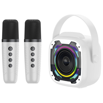 Blavec Kabelloser Lautsprecher Bluetooth WS-08 Karaoke Idol 8W mit 2 Mikrofonen - Weiß