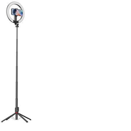 Blavec Lampa pierścieniowa Selfie Aluminium Aura LED RGB Ring P-50 25cm tripod + pilot + 2,3 metra (RLP50-TRB23) czarny