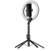 Blavec Ringlicht LED RGB P-50 Aura 25 cm Selfie mit Tripod und Fernbedienung - Schwarz